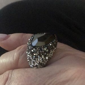 Swarovski crystal ring , size 7.